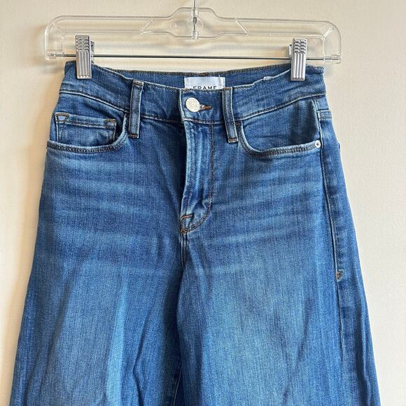 FRAME Le Palazzo Wide-Leg Jeans Denim Flare Baggy Size 25 - Picture 5 of 11
